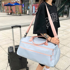 Waterproof Travel Bag Women Sports Fitness Bags Oxford Cloth Luggages Handbag