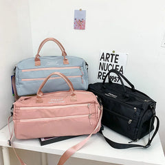 Waterproof Travel Bag Women Sports Fitness Bags Oxford Cloth Luggages Handbag