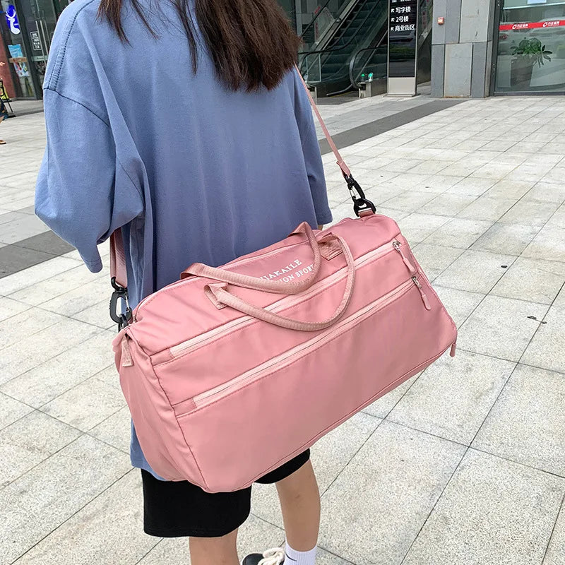 Waterproof Travel Bag Women Sports Fitness Bags Oxford Cloth Luggages Handbag