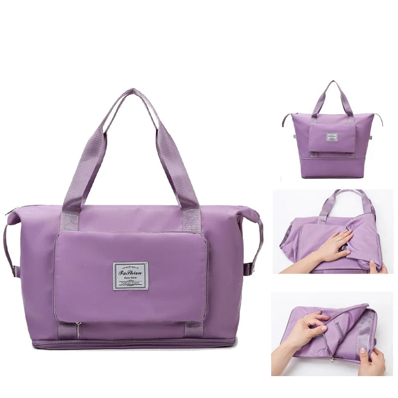 Waterproof Travel Bags Nylon Cloth Canvas Shoulder Bag Weekend Bag