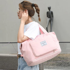 Waterproof Travel Bags Nylon Cloth Canvas Shoulder Bag Weekend Bag