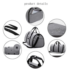 Men's Waterproof Fitness Travel Bag 2-in-1 Multifunctional