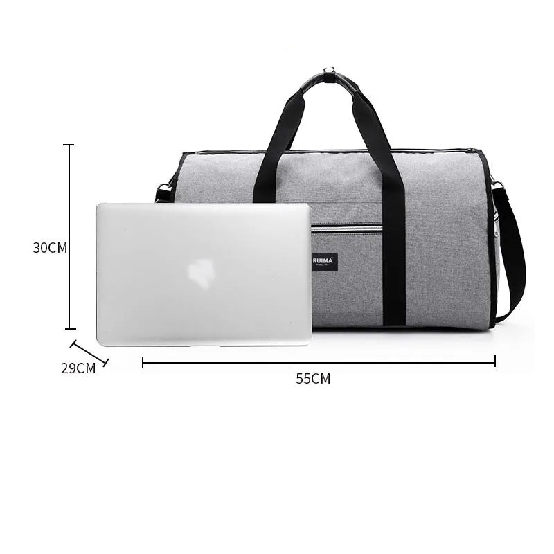 Men's Waterproof Fitness Travel Bag 2-in-1 Multifunctional