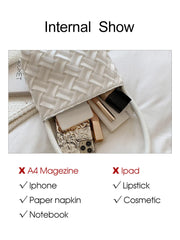 Quilted Shoulder Bags for Women Underarm Tote Handbag