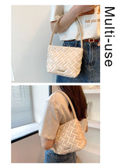 Quilted Shoulder Bags for Women Underarm Tote Handbag