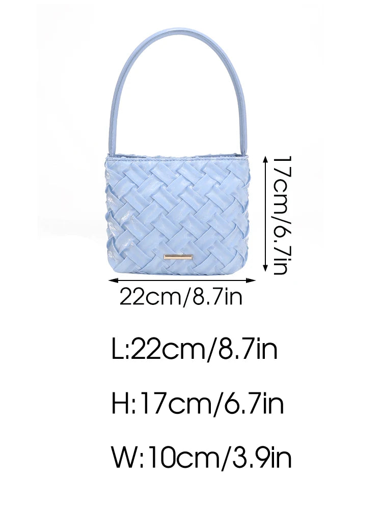 Quilted Shoulder Bags for Women Underarm Tote Handbag