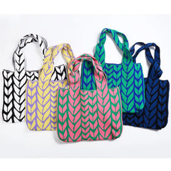 Wheat Ears Knitting Women Shoulder Bag Crochet Handbag High Big Tote Shopper Bag