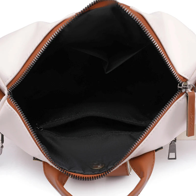 Soft Leather Schoolbag Large Capacity Backpack