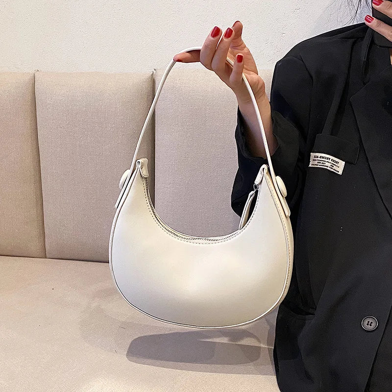 Women's Leather Crossbody Bag Solid Messenger Handbag