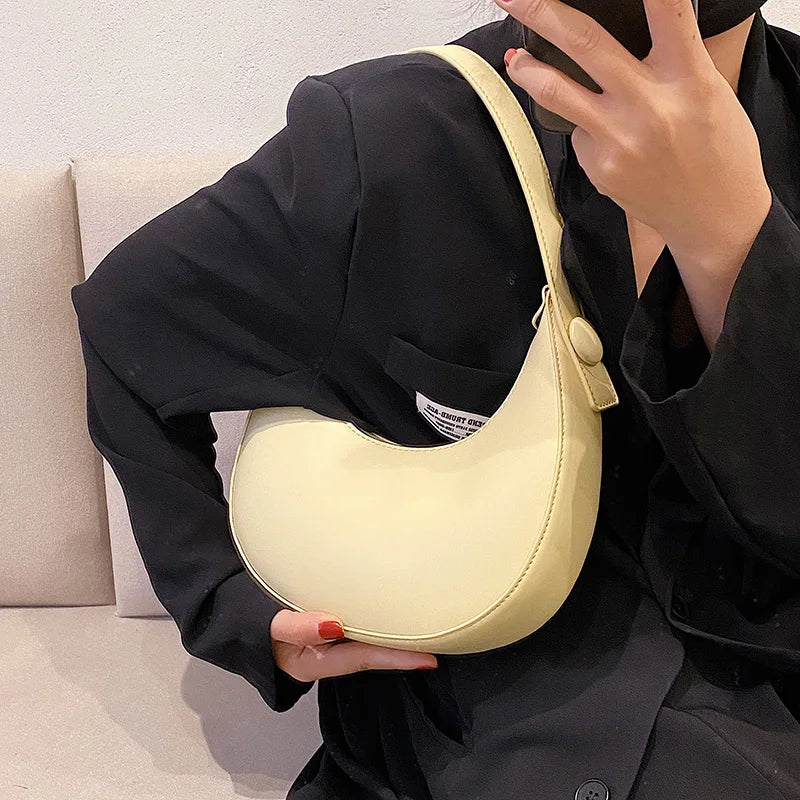 Women's Leather Crossbody Bag Solid Messenger Handbag