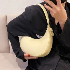 Women's Leather Crossbody Bag Solid Messenger Handbag