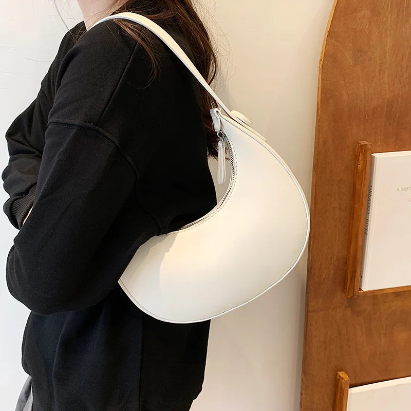 Women's Leather Crossbody Bag Solid Messenger Handbag