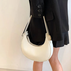 Women's Leather Crossbody Bag Solid Messenger Handbag