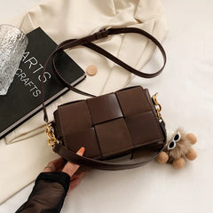 Winter Leather Square Bags Tote Plush Shoulder Crossbody Purse Handbags