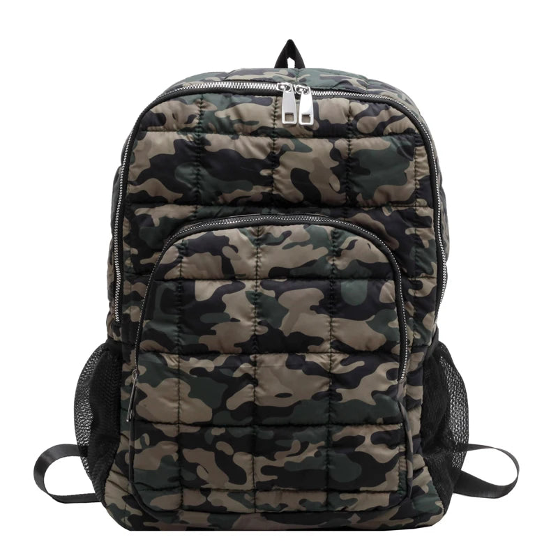 Winter Warm Space Down Women Backpack Ultralight Schoolbags For Teenage Girls