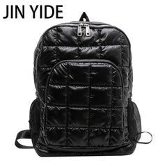 Winter Warm Space Down Women Backpack Ultralight Schoolbags For Teenage Girls