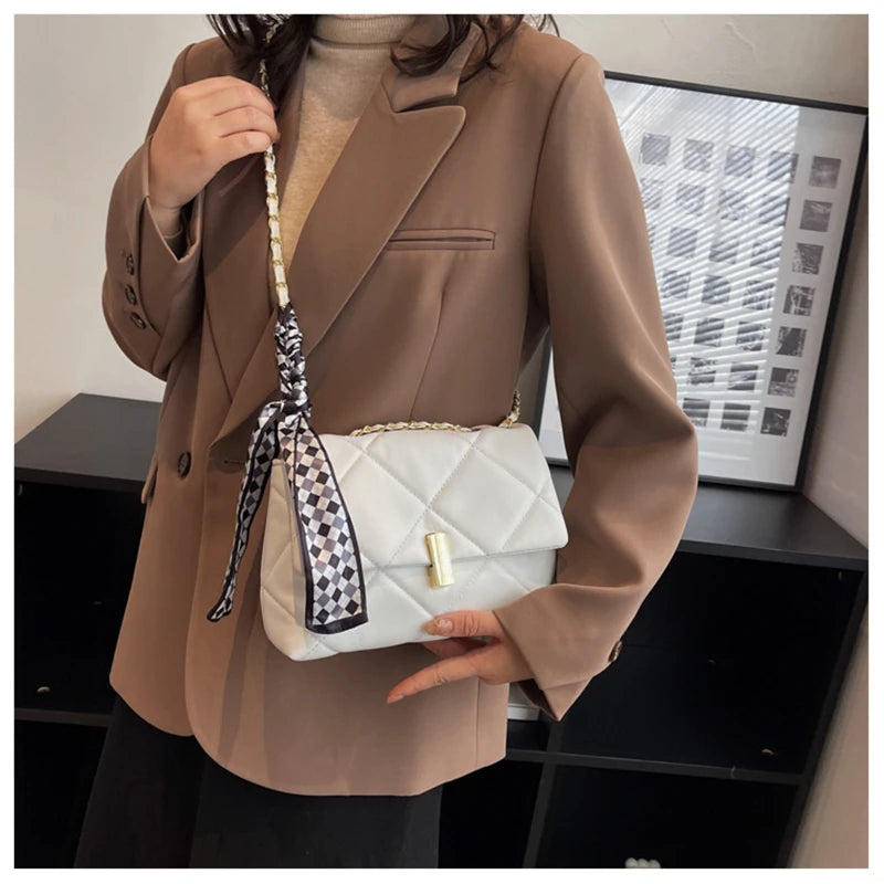 Winter Women Shoulder Bags Versatile Daily Female Handbags Solid Crossbody Bag