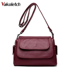 Leather Crossbody Bags For Women Shoulder Handbag