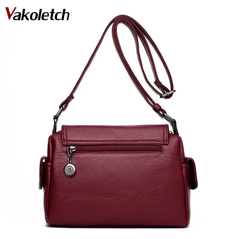 Leather Crossbody Bags For Women Shoulder Handbag