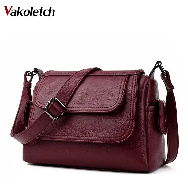 Leather Crossbody Bags For Women Shoulder Handbag