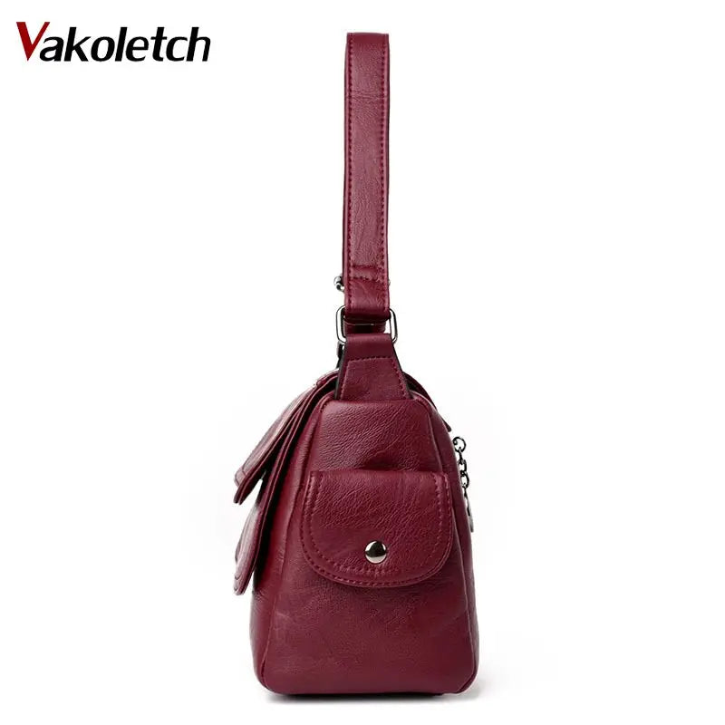 Leather Crossbody Bags For Women Shoulder Handbag