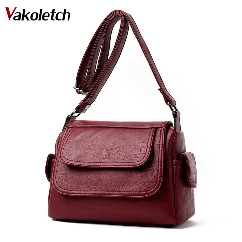 Leather Crossbody Bags For Women Shoulder Handbag