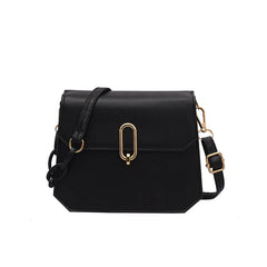 Woman Retro Shoulder Bag PU Leather Youth Ladies Small Square Bag Female Solid