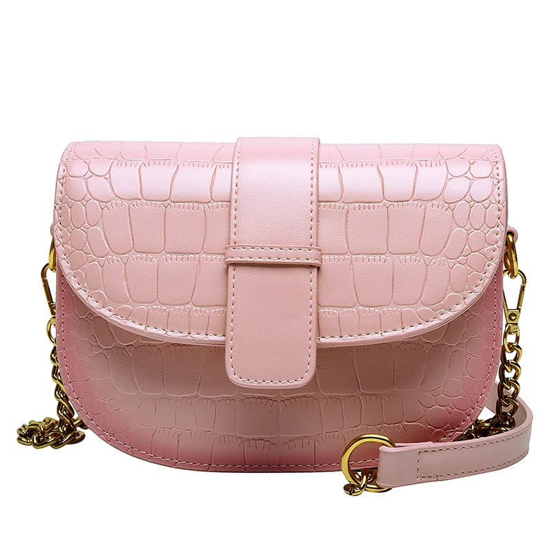 Women Shoulder Bag PU Leather Small Square Bag Wild Female Daily Messenger Bag