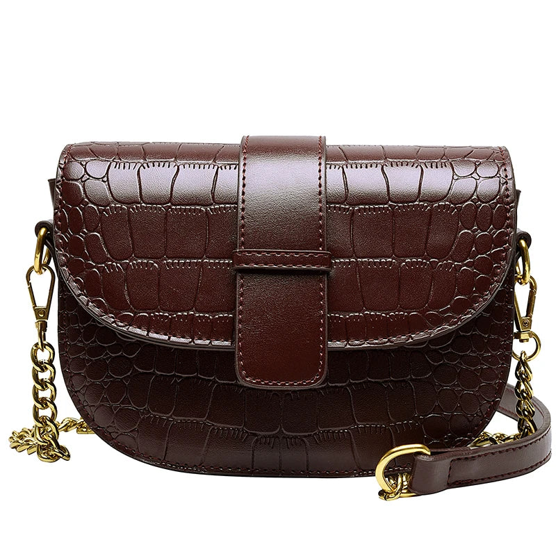 Women Shoulder Bag PU Leather Small Square Bag Wild Female Daily Messenger Bag