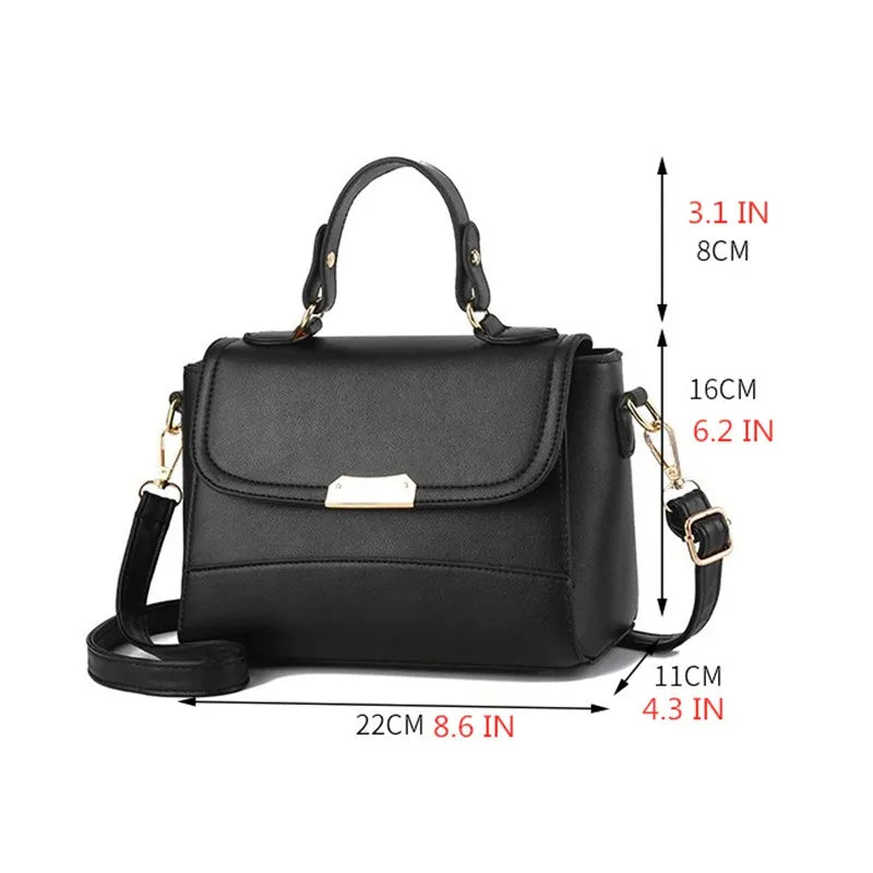 Women Shoulder Bag PU Leather Small Square Bag Youth Ladies Messenger Bag