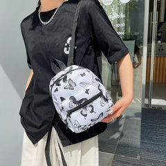 Women Animal Printed Backpack Casual Preppy Style Knapsack Small Handbags