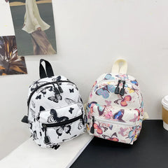 Women Animal Printed Backpack Casual Preppy Style Knapsack Small Handbags