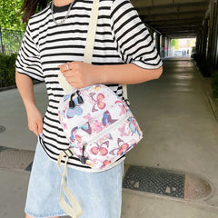 Women Animal Printed Backpack Casual Preppy Style Knapsack Small Handbags