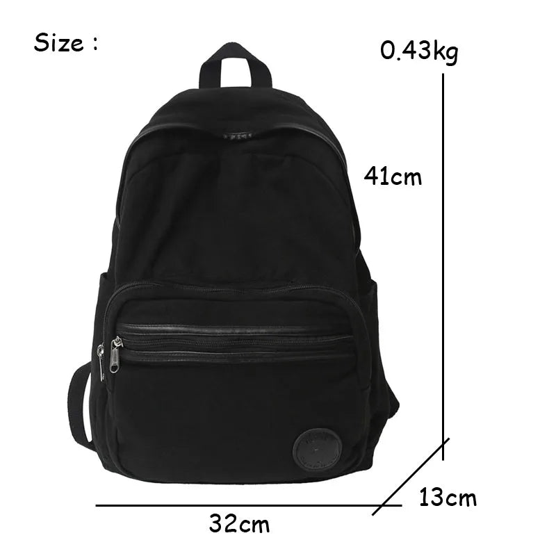 Canvas Travel Backpack for Teenager Girls Female Book Bag Laptop Backpack