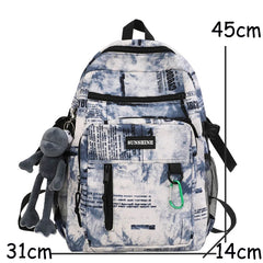 College School Backpack for Teenage Girls Laptop Mochila Large Capacity Travel R
