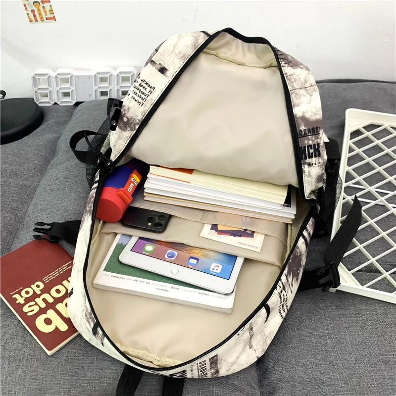 College School Backpack for Teenage Girls Laptop Mochila Large Capacity Travel R