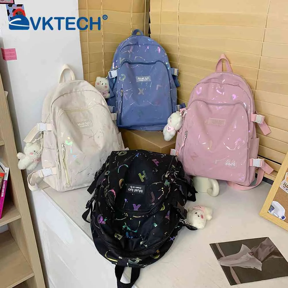 Women Backpack Prints School Bag Large Capacity Knapsack for Ladies Girl