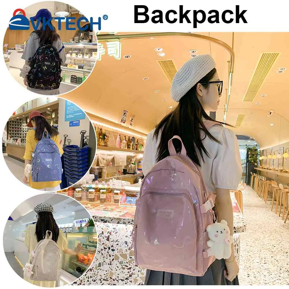 Women Backpack Prints School Bag Large Capacity Knapsack for Ladies Girl