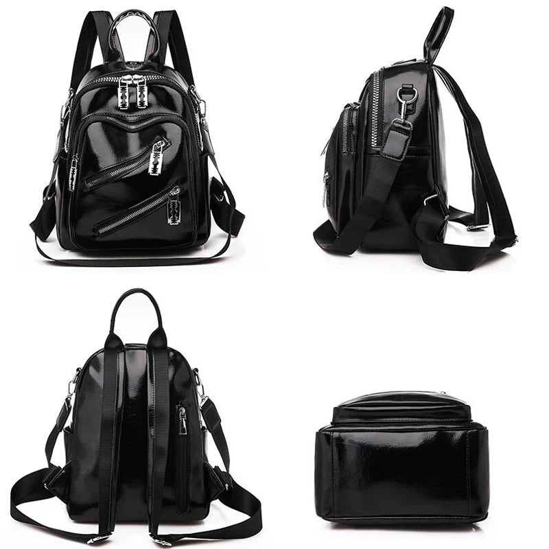 Women Backpack Pu Leather Travel Backpack Casual Shoulder Bags High Schoo...