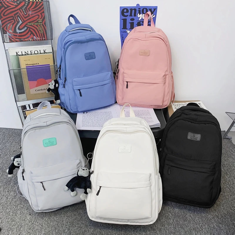 Waterproof Nylon Schoolbag Student Book Bag for Teenager Girls Boys