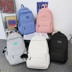 Waterproof Nylon Schoolbag Student Book Bag for Teenager Girls Boys