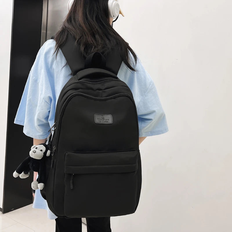 Waterproof Nylon Schoolbag Student Book Bag for Teenager Girls Boys