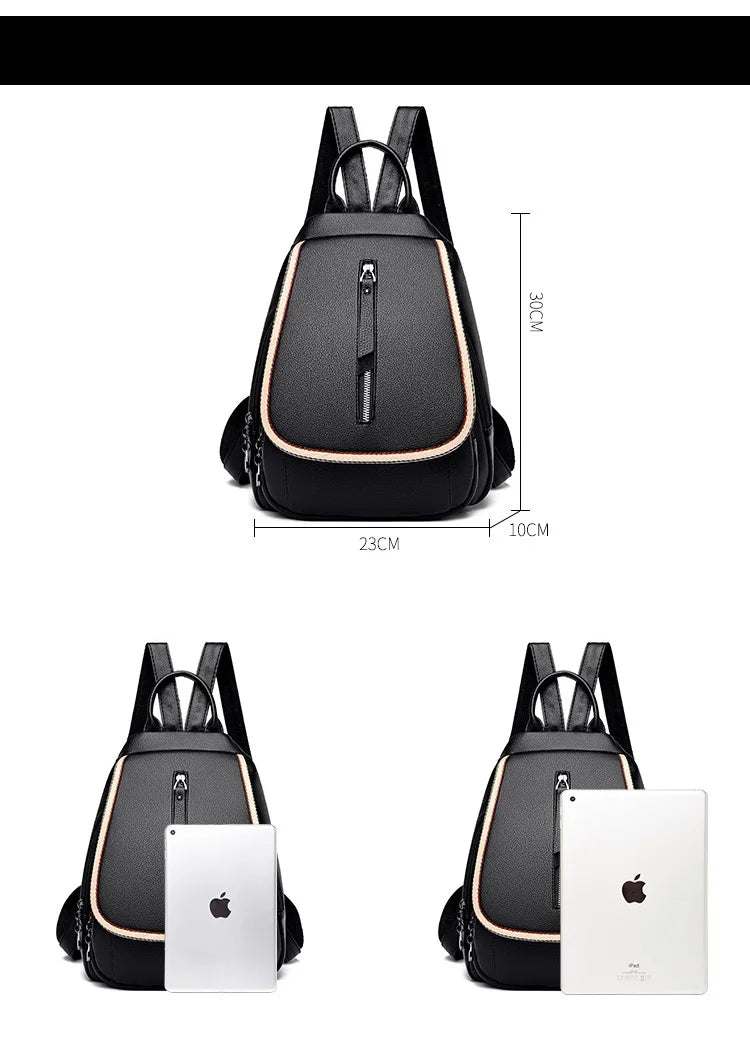 Women Backpack High Pu Leather Shoulder Bag School Bag Travel Bag