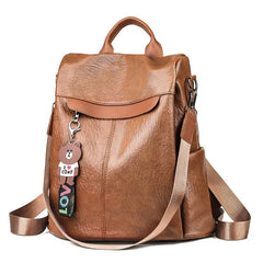 Women Backpack High Youth Leather Travel Schoolbag for Teenage Girls