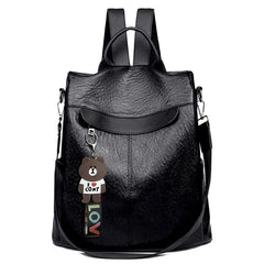 Women Backpack High Youth Leather Travel Schoolbag for Teenage Girls
