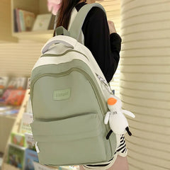 Green Laptop College Backpack for Women