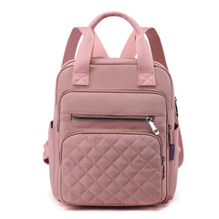 Women Backpack Large Capacity Plaid Handbags Multifunction Student School Bag