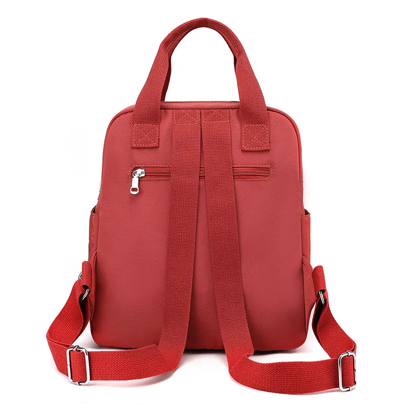 Women Backpack Large Capacity Plaid Handbags Multifunction Student School Bag