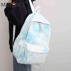 Marble Style Backpack Unisex Large Capacity Nylon Schoolbags
