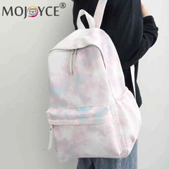 Marble Style Backpack Unisex Large Capacity Nylon Schoolbags